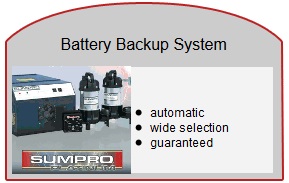 battery backup sump pumps system